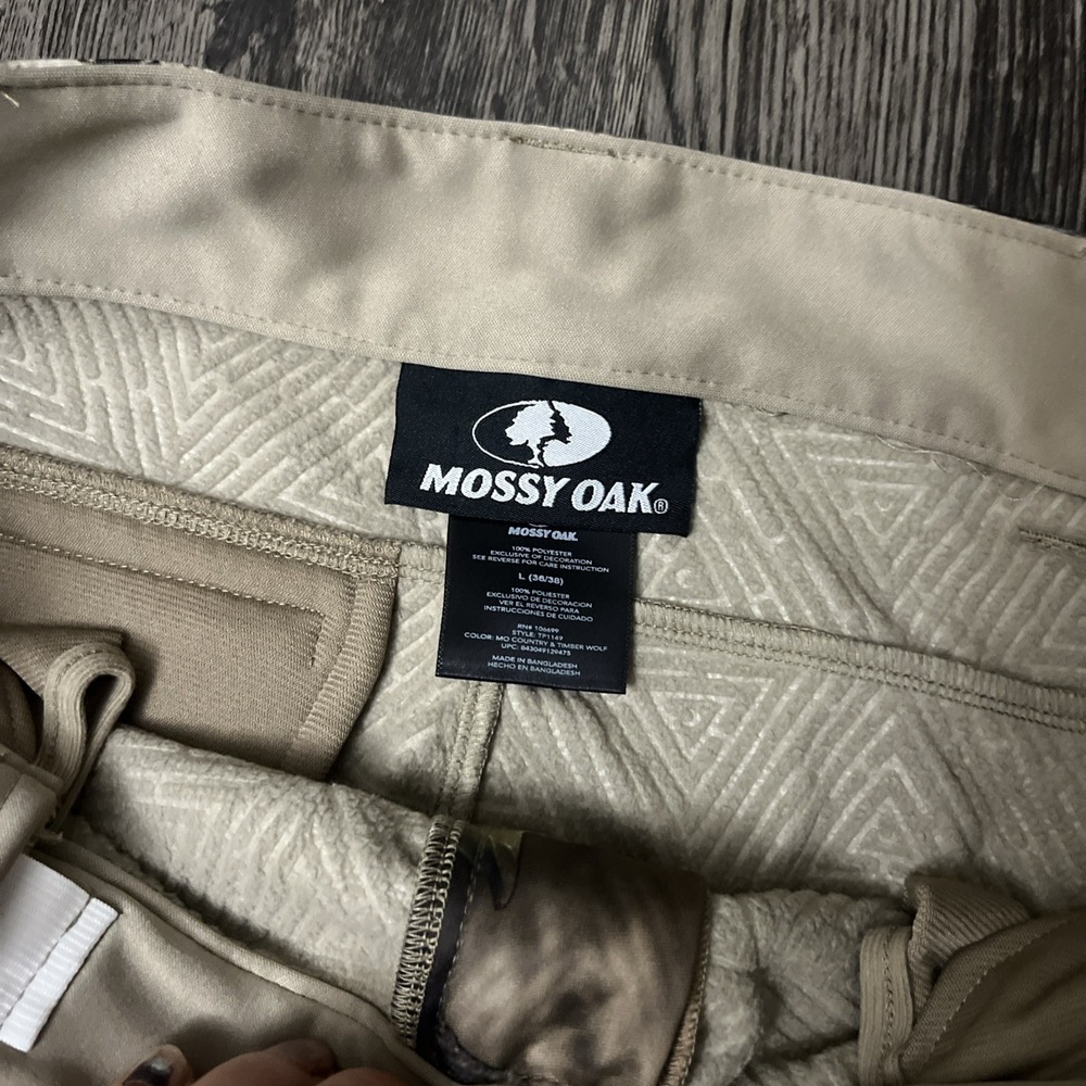 Mossy Oak Camo Hunting Cargo Pants Odor Shield Scent Block Size L NWT 36/38 - Picture 3 of 15